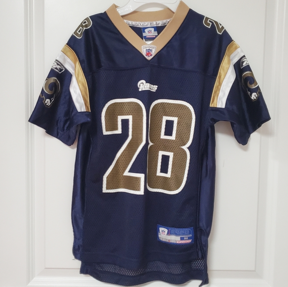 St. Louis Rams #28 Faulk NFL Youth Jersey M (10-12)